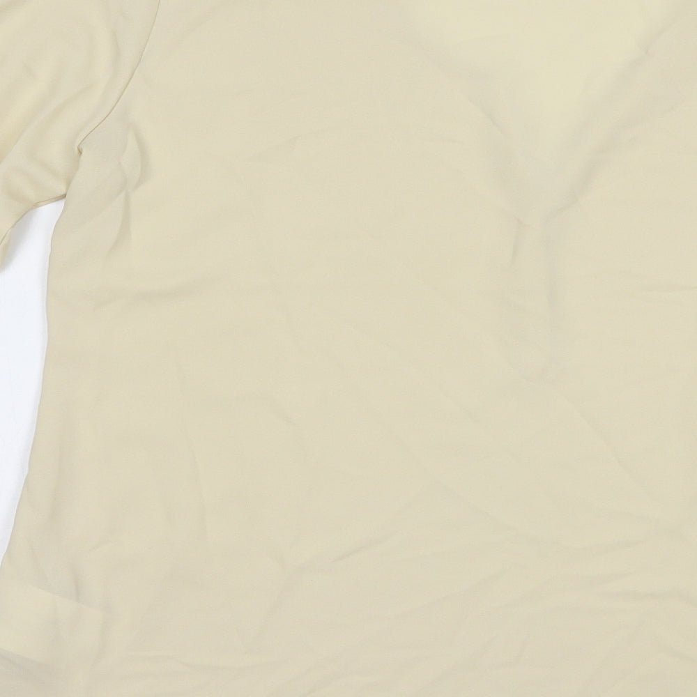 Esprit Womens Beige  Polyester Basic Blouse Size 12 V-Neck