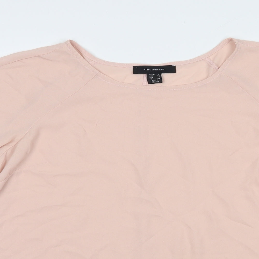 Primark Womens Pink  Polyester Basic Blouse Size 12 Boat Neck