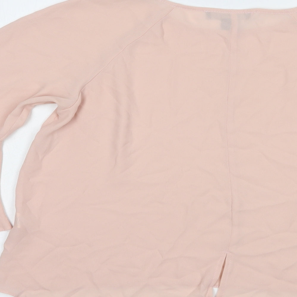 Primark Womens Pink  Polyester Basic Blouse Size 12 Boat Neck