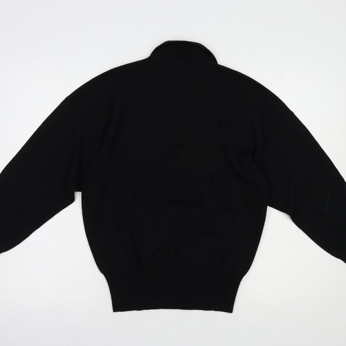 Escorpion Womens Black Collared  Acrylic Pullover Jumper Size 16