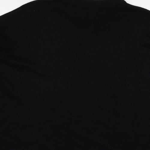 H&M Womens Black Crew Neck  Acrylic Pullover Jumper Size S