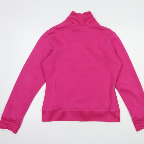 Rossignol Womens Pink  Cotton Full Zip Sweatshirt Size M  Zip