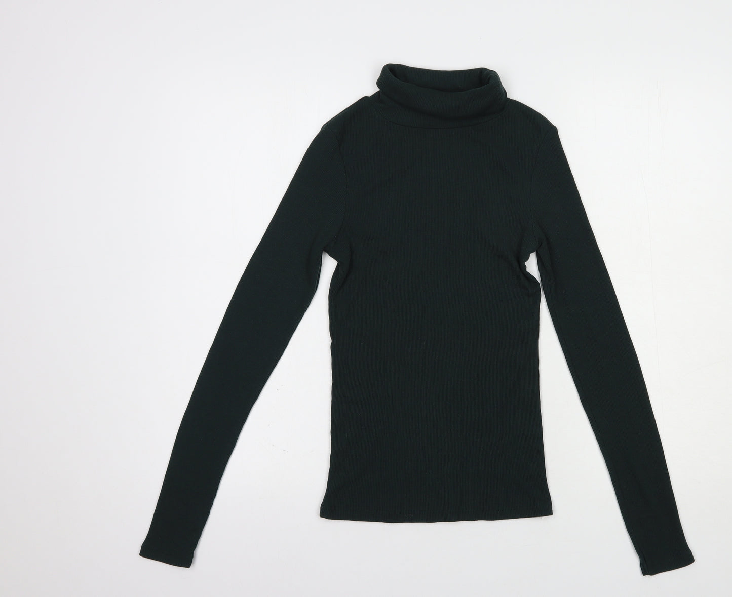 New Look Womens Green Roll Neck  Acrylic Pullover Jumper Size 10