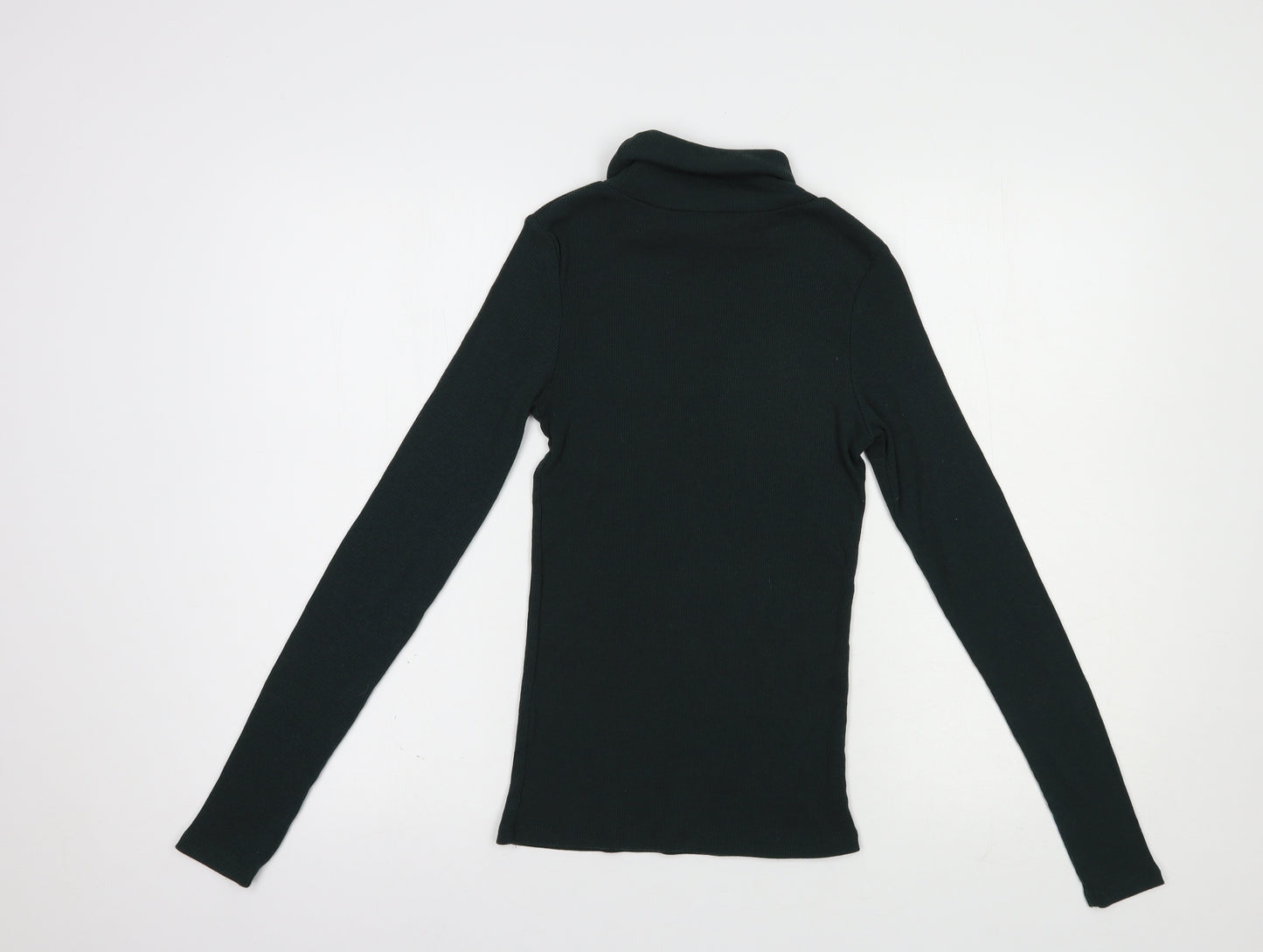 New Look Womens Green Roll Neck  Acrylic Pullover Jumper Size 10