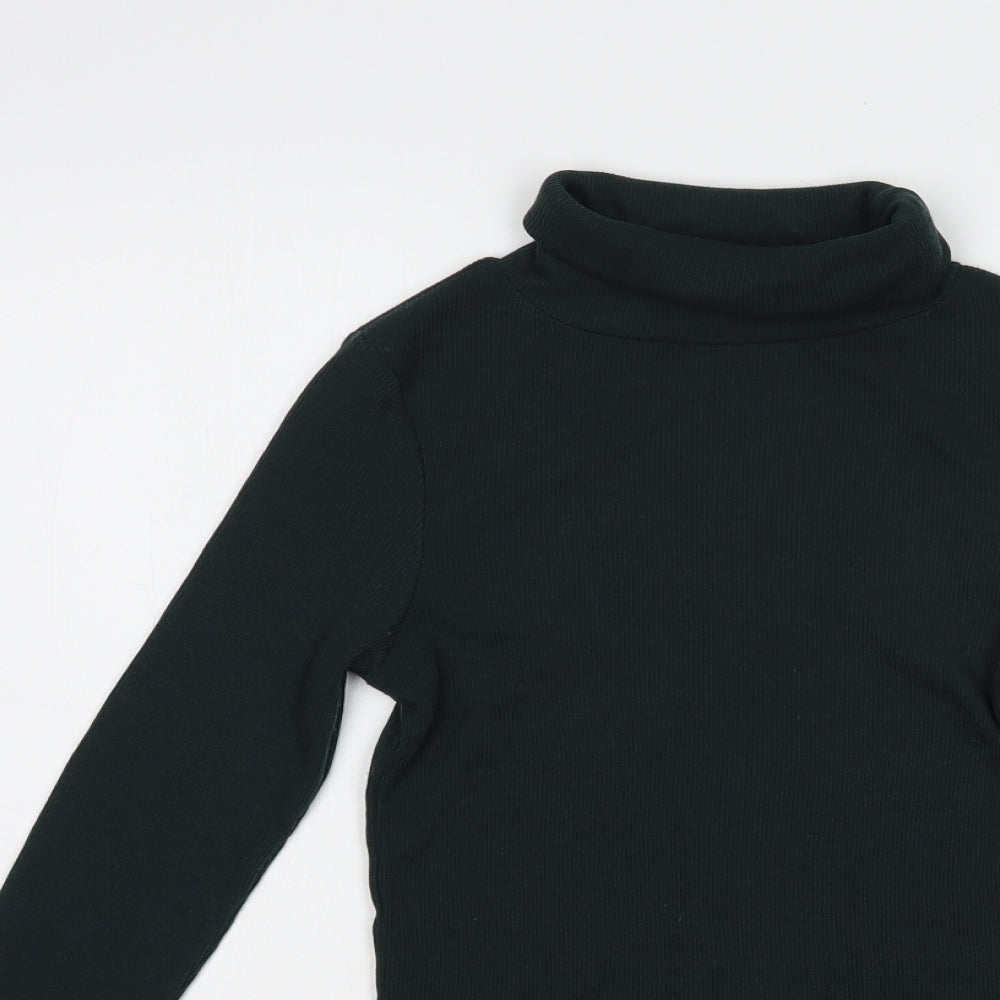 New Look Womens Green Roll Neck  Acrylic Pullover Jumper Size 10