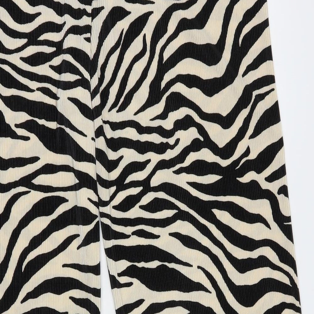 TU Womens Beige Animal Print Polyester Trousers  Size 22 L28 in Regular Drawstring