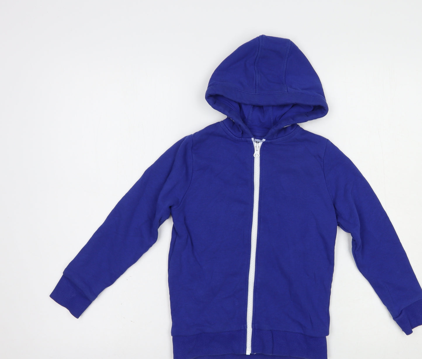 TU Boys Blue  Cotton Full Zip Hoodie Size 6 Years  Zip