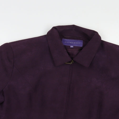 Autonomy Womens Purple   Jacket  Size 16  Zip