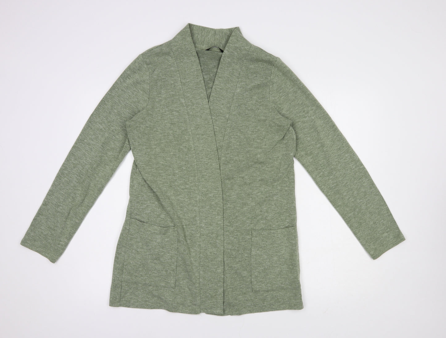 George Womens Green V-Neck  Polyester Cardigan Jumper Size M