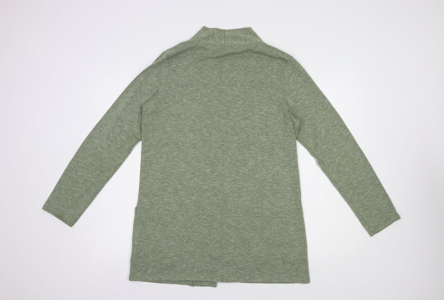 George Womens Green V-Neck  Polyester Cardigan Jumper Size M