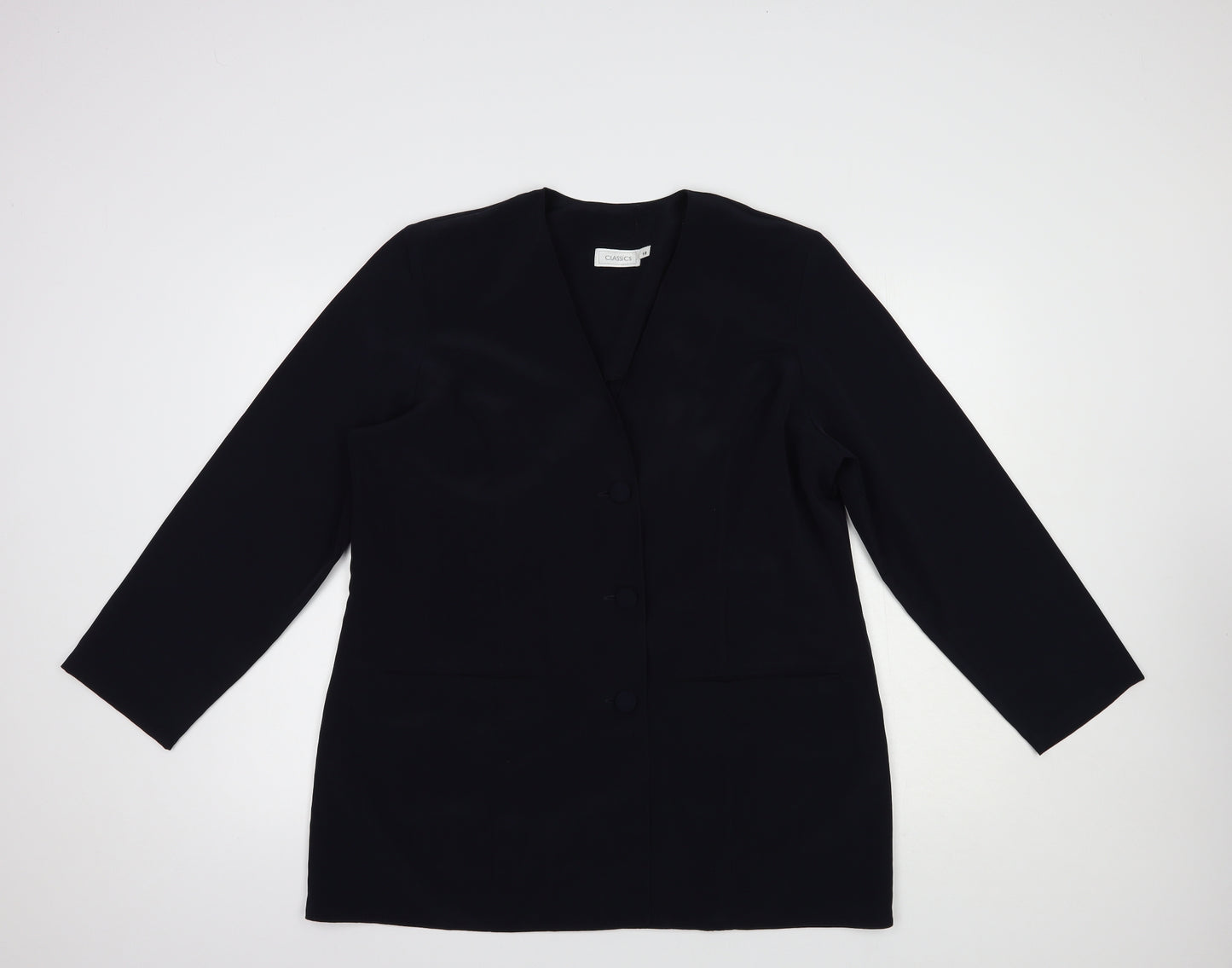 Classicxs Womens Blue   Jacket Blazer Size 18  Button