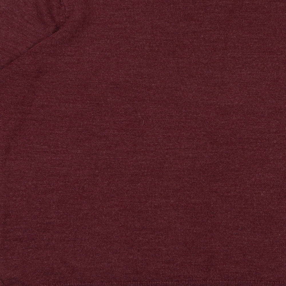 Pep & Co Mens Purple Crew Neck  Acrylic Pullover Jumper Size L