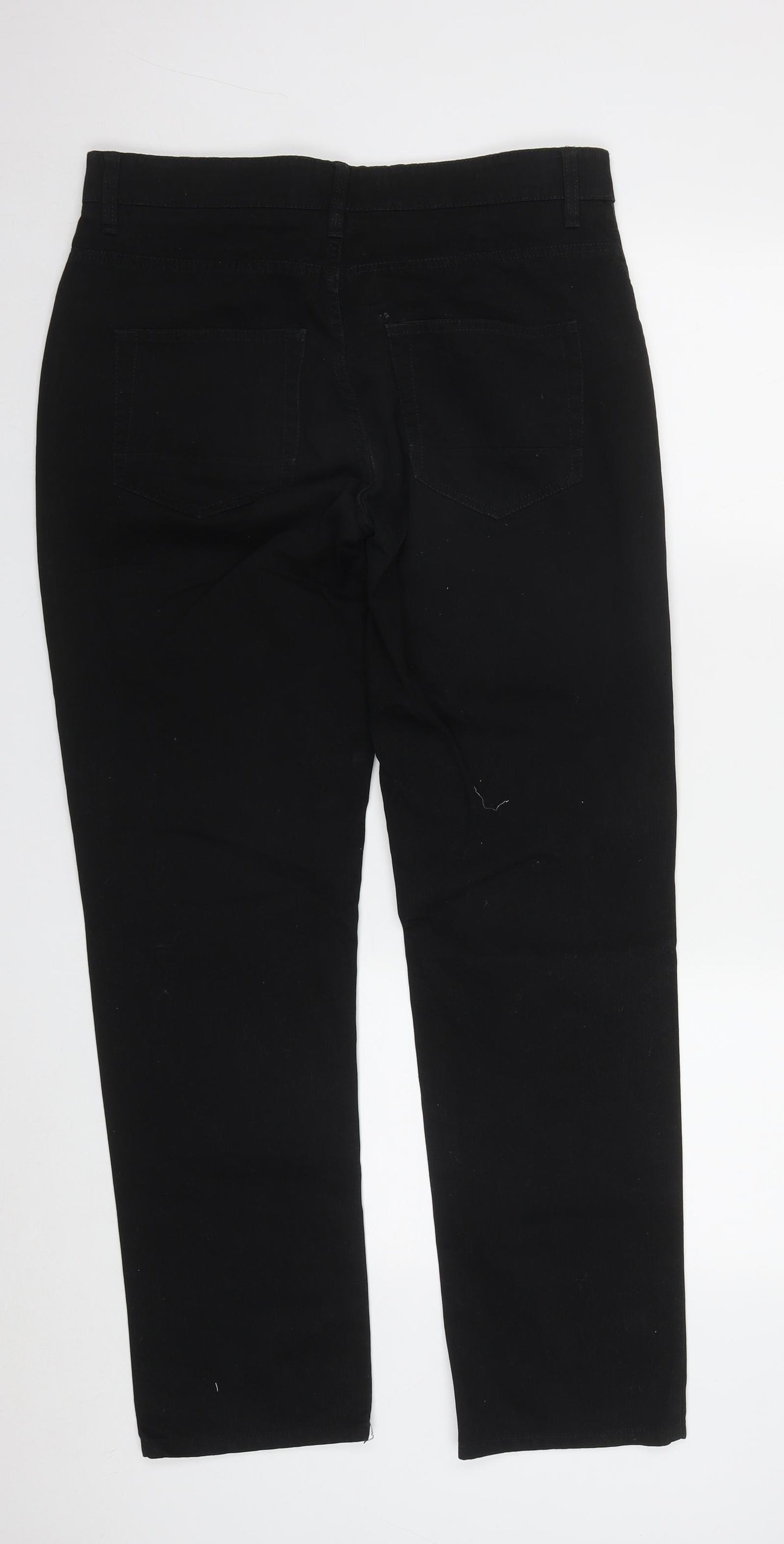 NEXT Mens Black  Cotton Straight Jeans Size 32 in L29 in Regular Zip