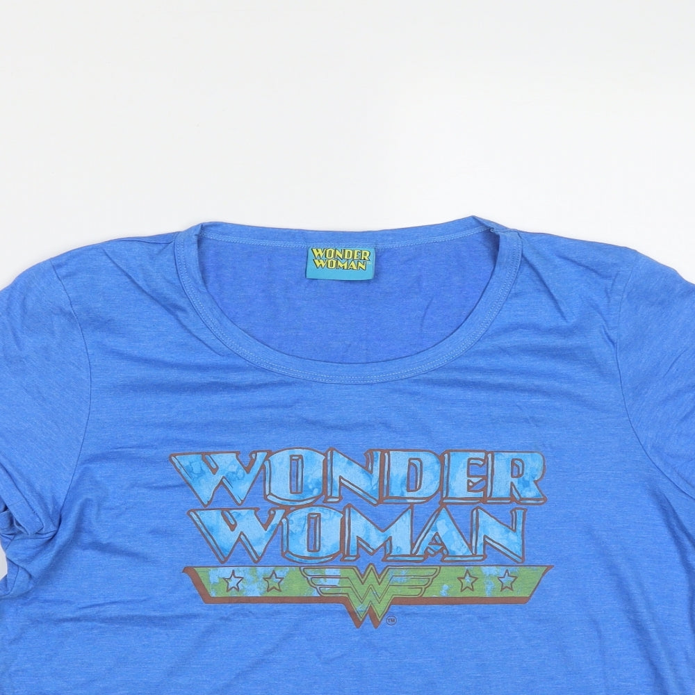 NEXT Womens Blue  Cotton Basic T-Shirt Size 18 Round Neck - Wonder Woman