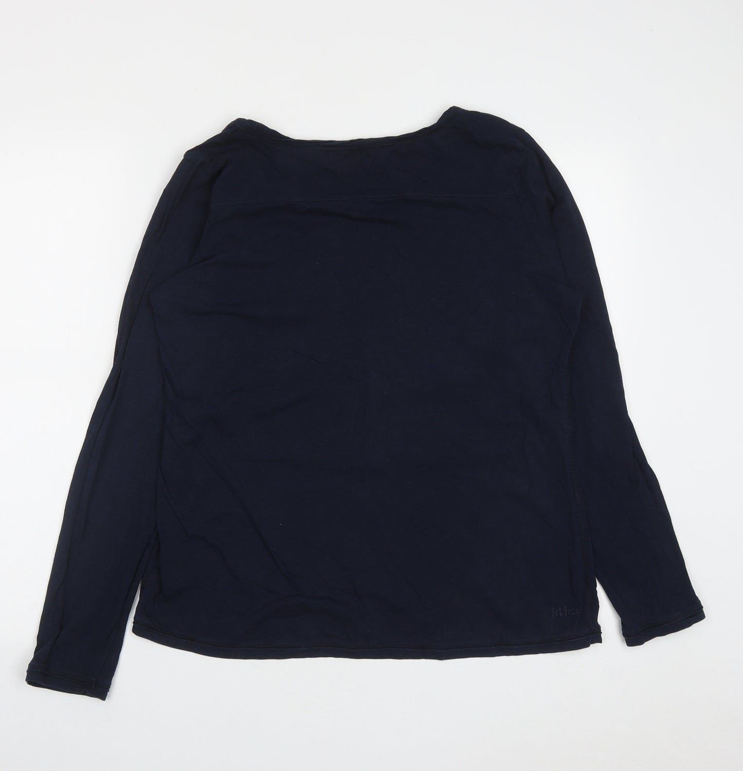 Fat Face Womens Blue  Cotton Basic T-Shirt Size 18 Round Neck