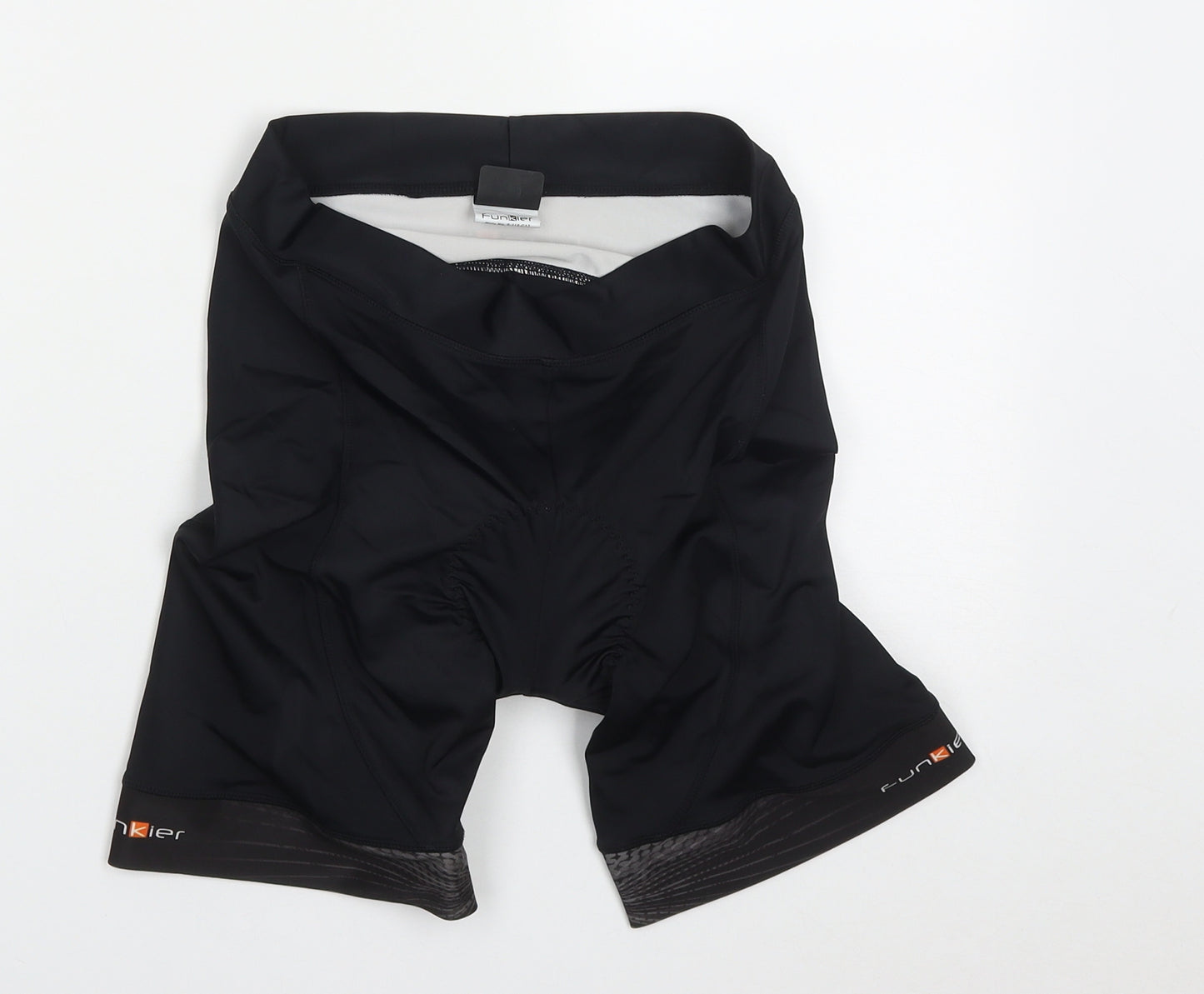 Funkier Womens Black  Polyamide Biker Shorts Size L L4 in Regular