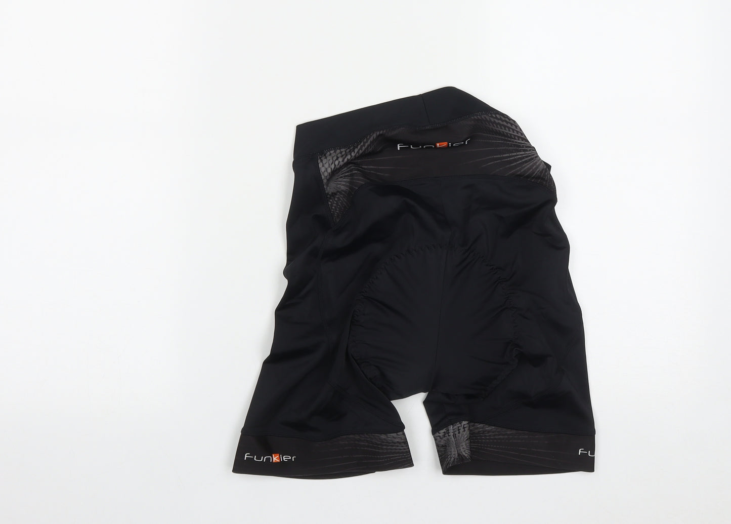 Funkier Womens Black  Polyamide Biker Shorts Size L L4 in Regular