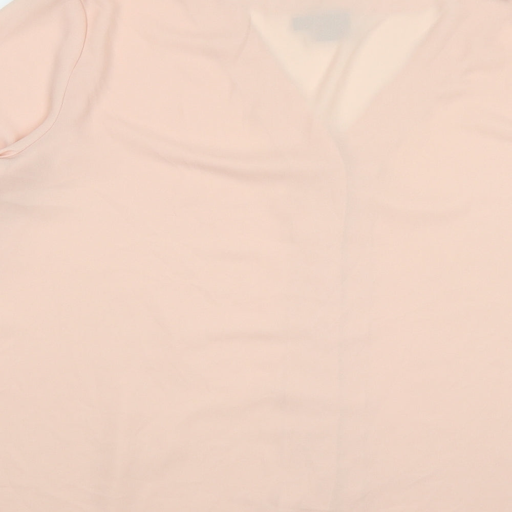 ASOS Womens Pink  Polyester Basic Button-Up Size 18 V-Neck
