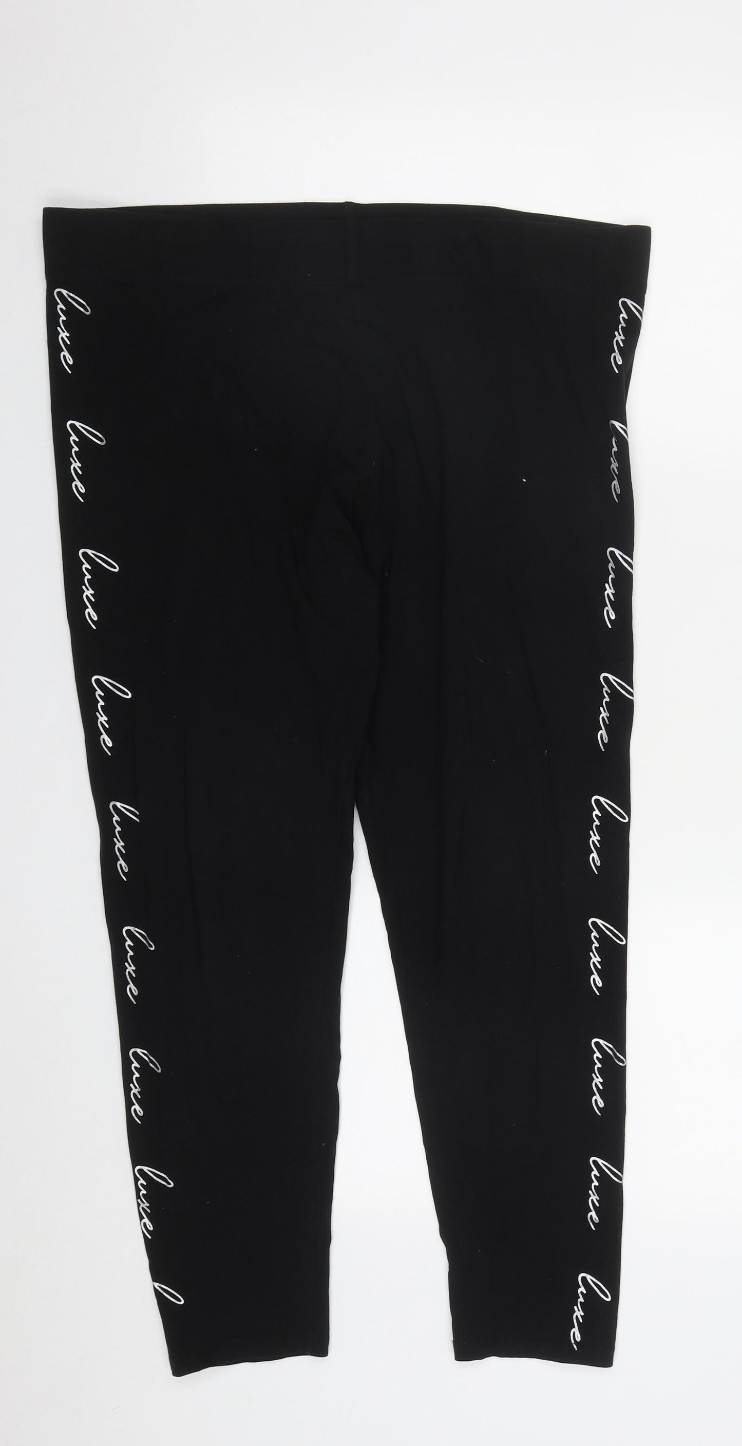 Pep&Co Womens Black  Cotton Jogger Leggings Size 20 L27 in