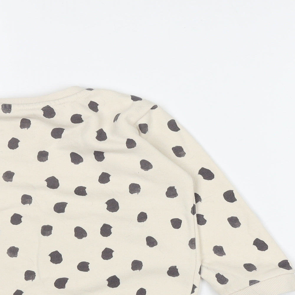 Marks and Spencer Girls Beige Polka Dot Cotton Trousers Outfit/Set Size 2-3 Years  Drawstring