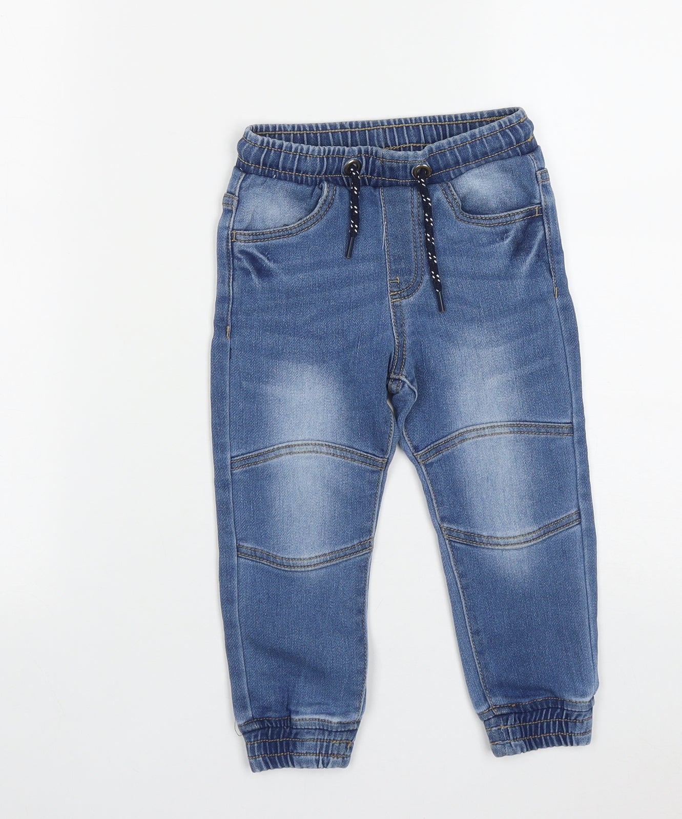 Lupilu Boys Blue  Cotton Straight Jeans Size 2-3 Years  Regular Drawstring