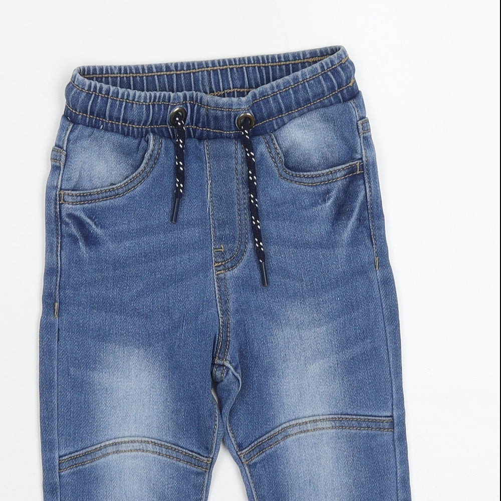 Lupilu Boys Blue  Cotton Straight Jeans Size 2-3 Years  Regular Drawstring