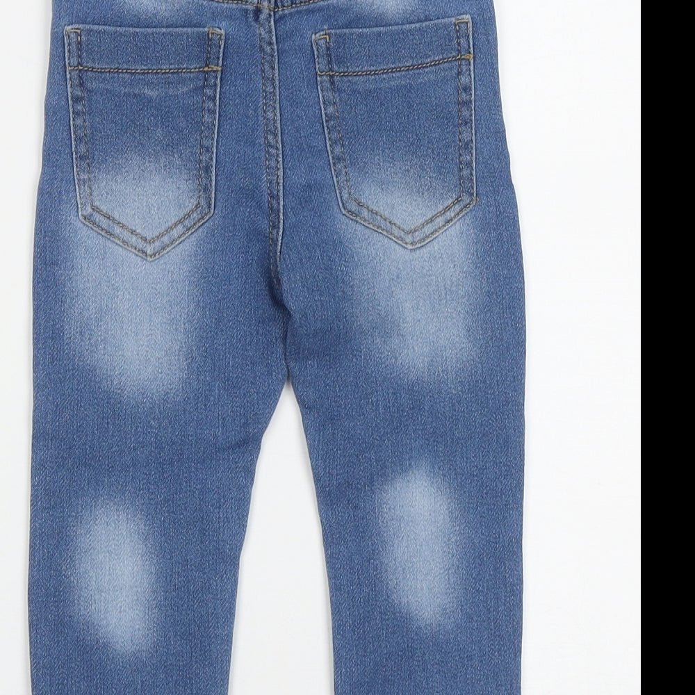 Lupilu Boys Blue  Cotton Straight Jeans Size 2-3 Years  Regular Drawstring