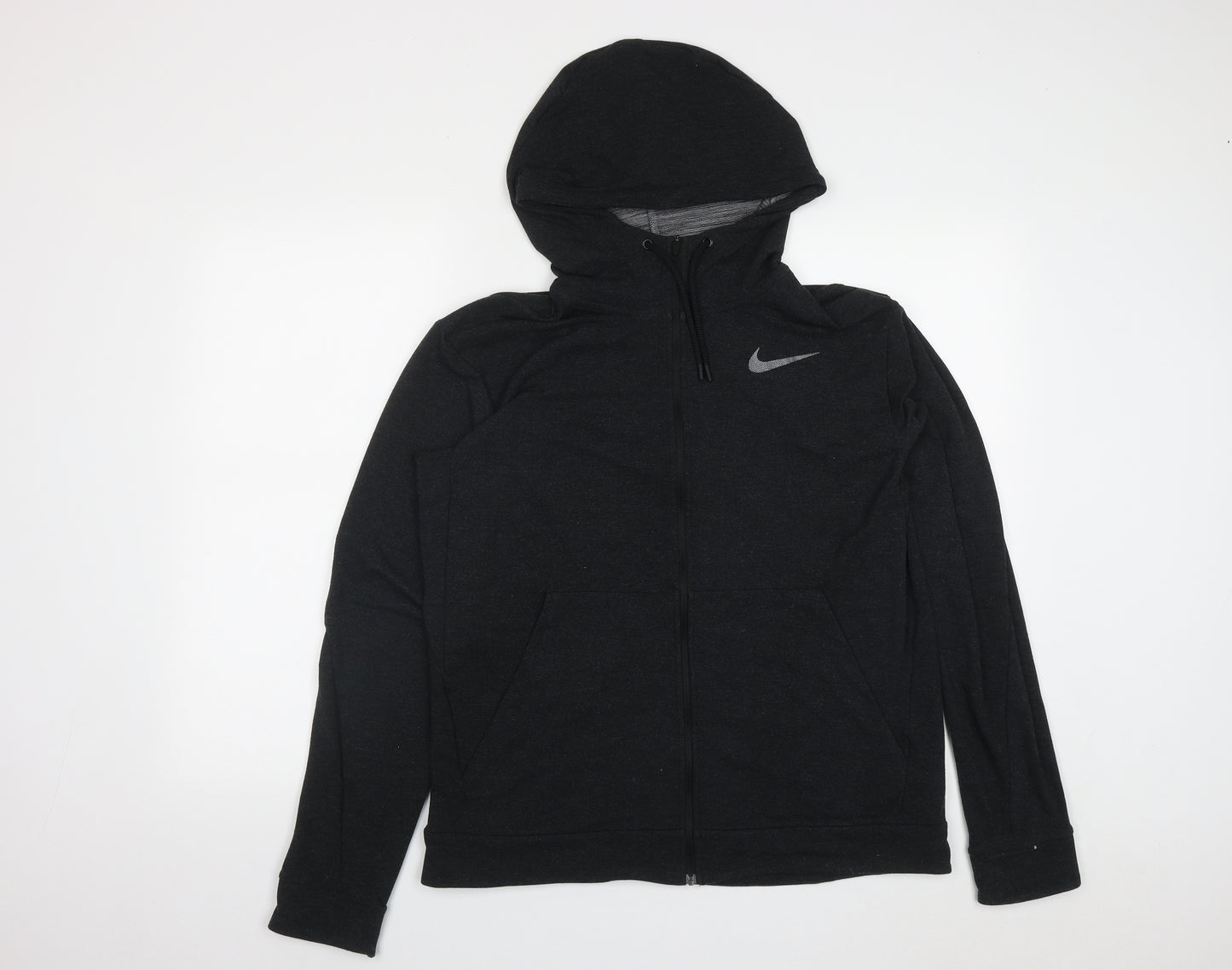 Nike Mens Black  Viscose Full Zip Hoodie Size L