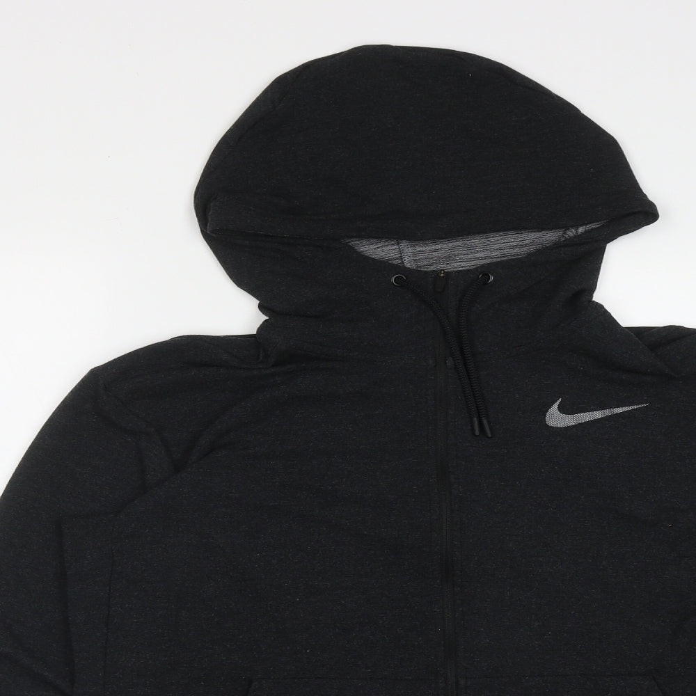 Nike Mens Black  Viscose Full Zip Hoodie Size L