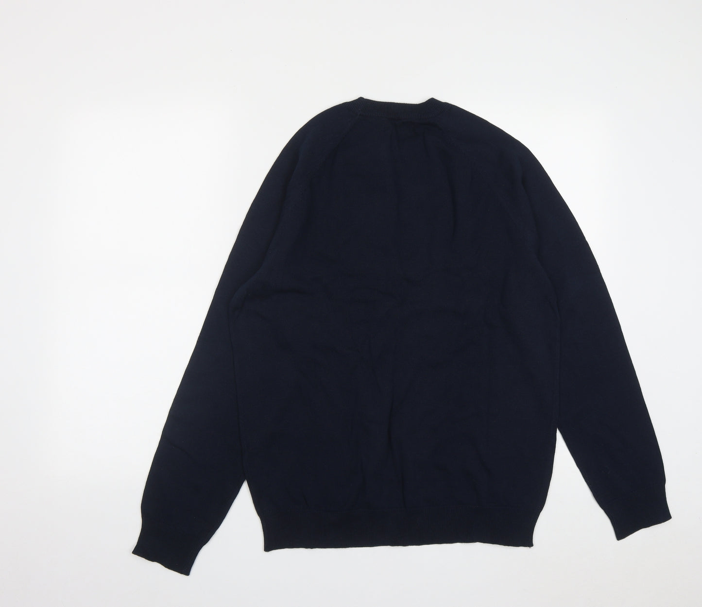 Primark Mens Blue Round Neck  Cotton Pullover Jumper Size L
