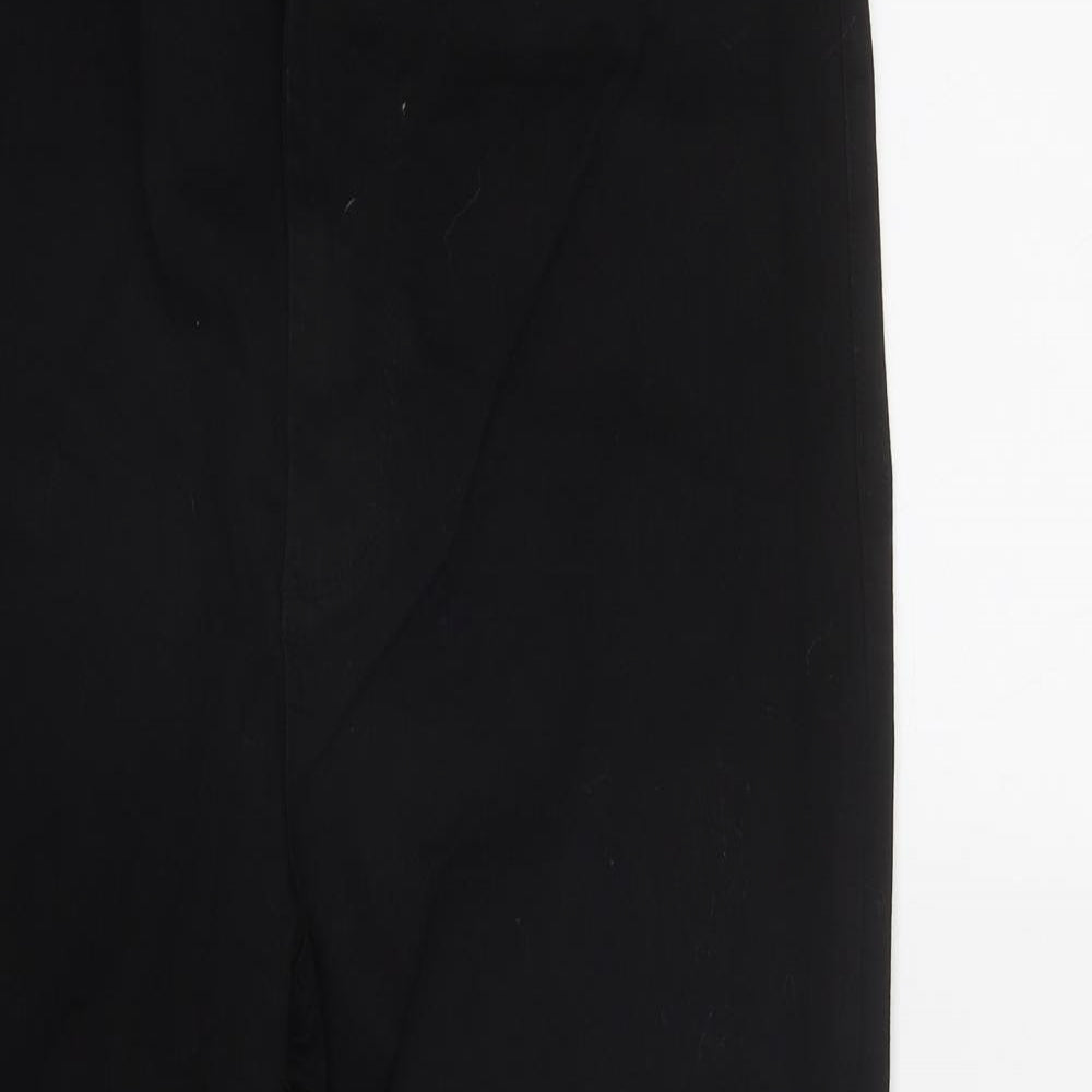 Primark Womens Black  Cotton Straight Jeans Size 18 L26 in Regular Zip