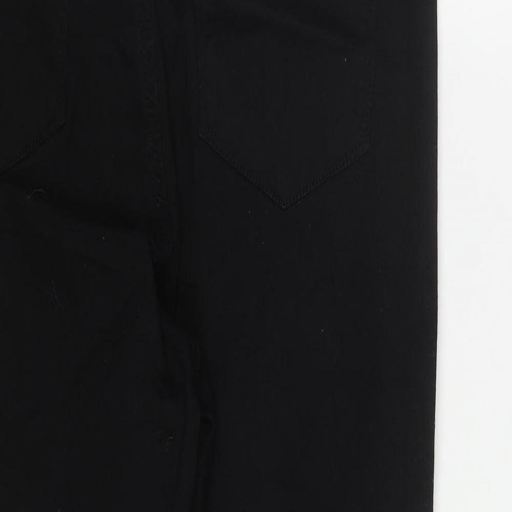 Primark Womens Black  Cotton Straight Jeans Size 18 L26 in Regular Zip