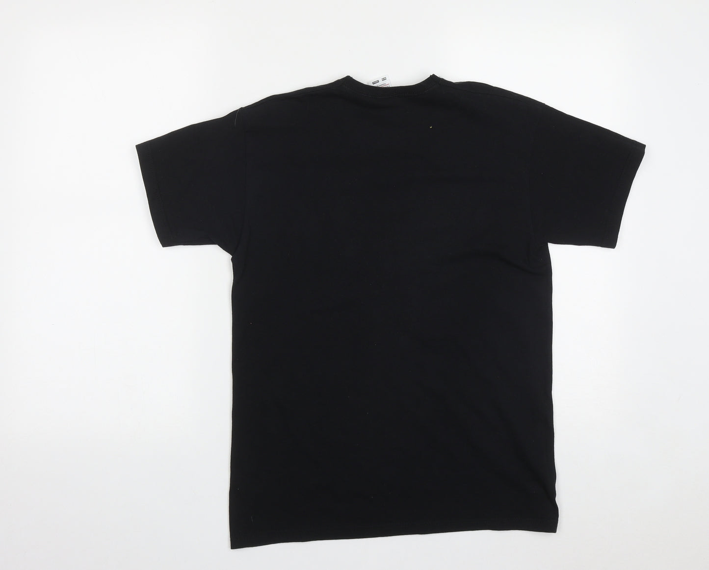 Fruit of the Loom Girls Black  Cotton Basic T-Shirt Size 12-13 Years Round Neck  - Disney Characters
