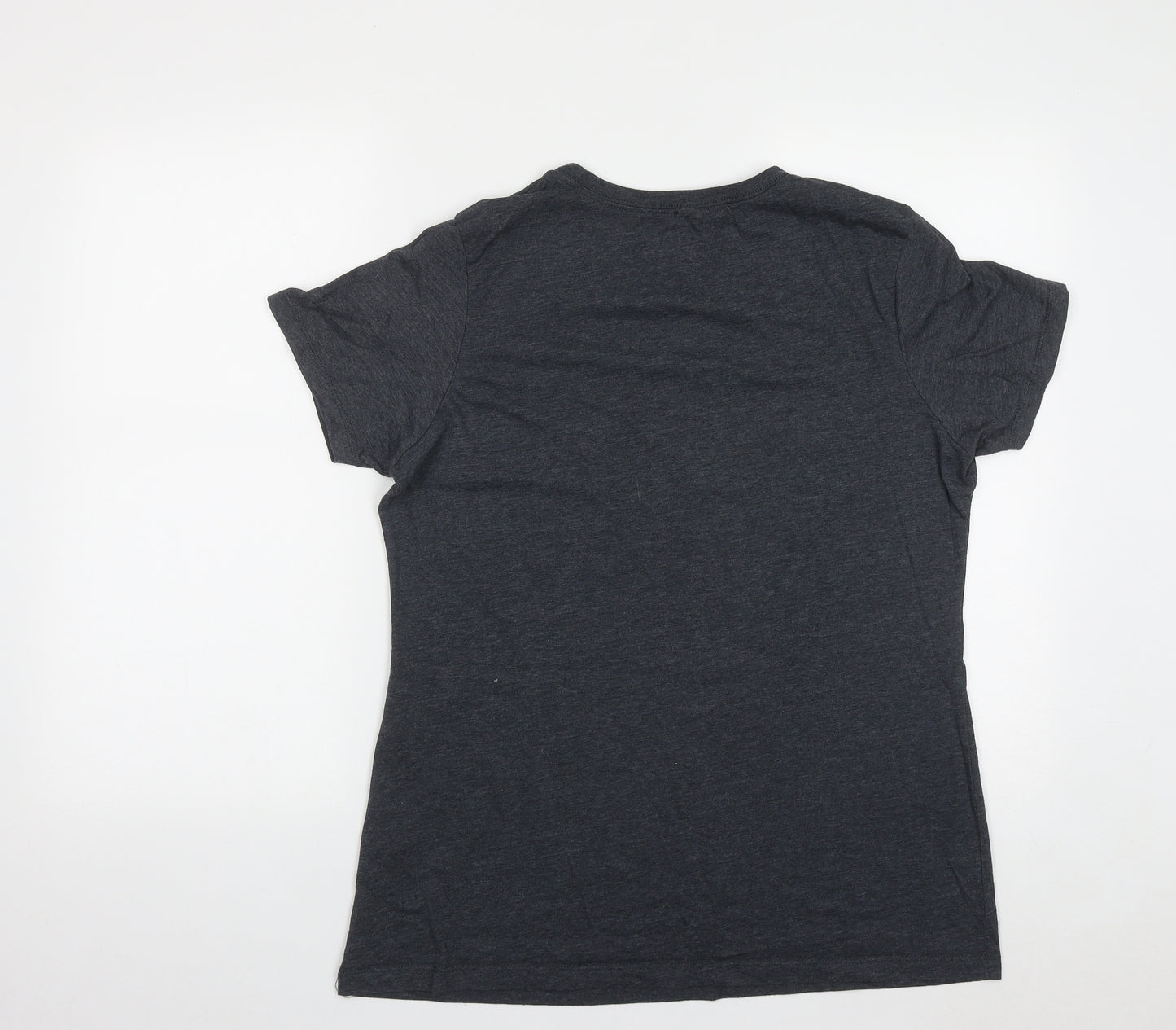 Born&Bred Womens Grey  Cotton Basic T-Shirt Size M Round Neck
