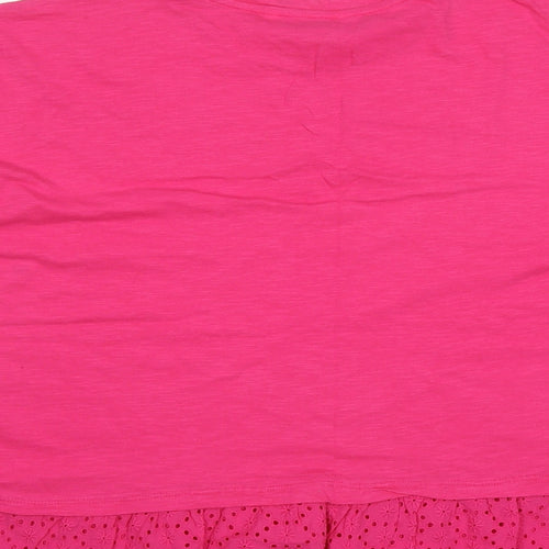 Pep&Co Womens Pink  Cotton Basic T-Shirt Size 20 Round Neck