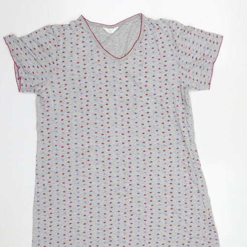 Bonmarché Womens Grey Geometric Cotton Top Dress Size 16   - Star Print