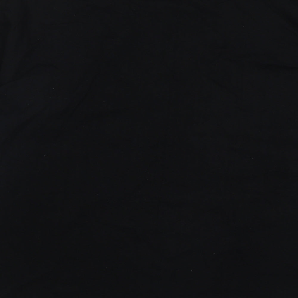 HeyBig Mens Black  Cotton  Polo Size 2XL Round Neck
