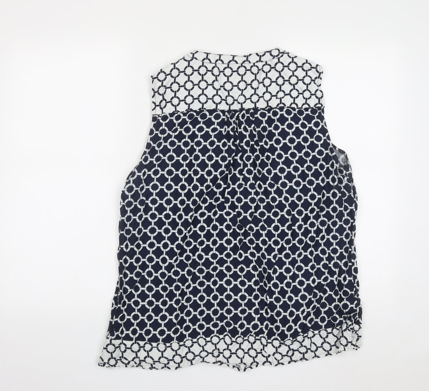 Maine Womens Multicoloured Geometric Viscose Basic Tank Size 20 V-Neck