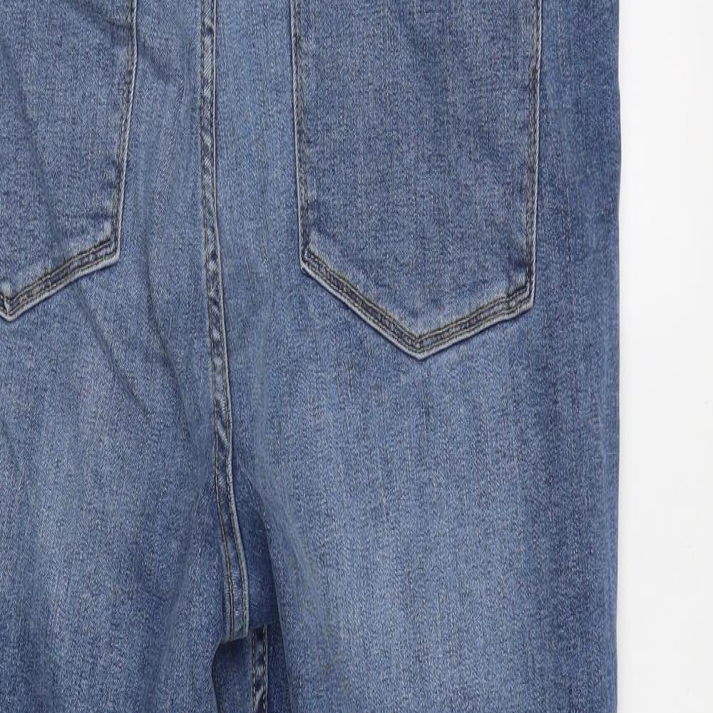 Primark Womens Blue  Cotton Straight Jeans Size 20 L29 in Regular Zip