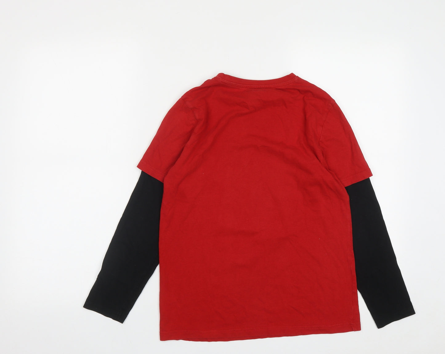 F&F Boys Red  Cotton Basic T-Shirt Size 11-12 Years Round Neck  - Transformers