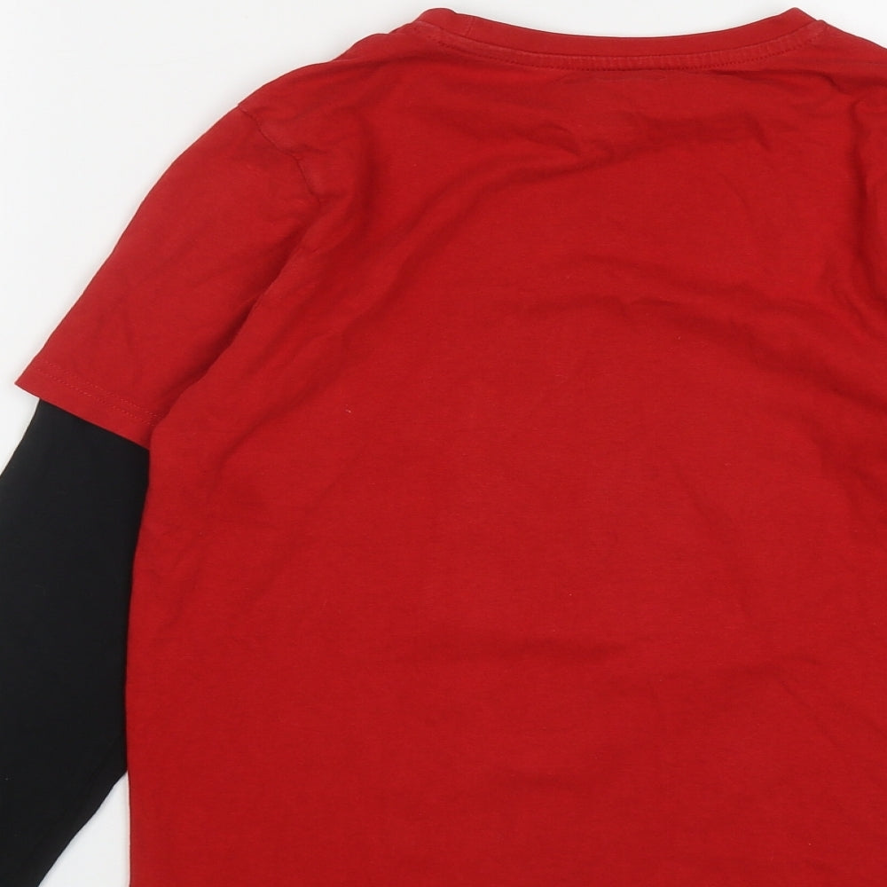 F&F Boys Red  Cotton Basic T-Shirt Size 11-12 Years Round Neck  - Transformers