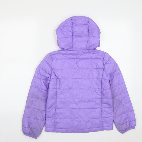 Gap Girls Purple   Quilted Coat Size S  Zip