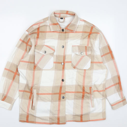 Preworn Womens Multicoloured Plaid  Jacket  Size M  Snap