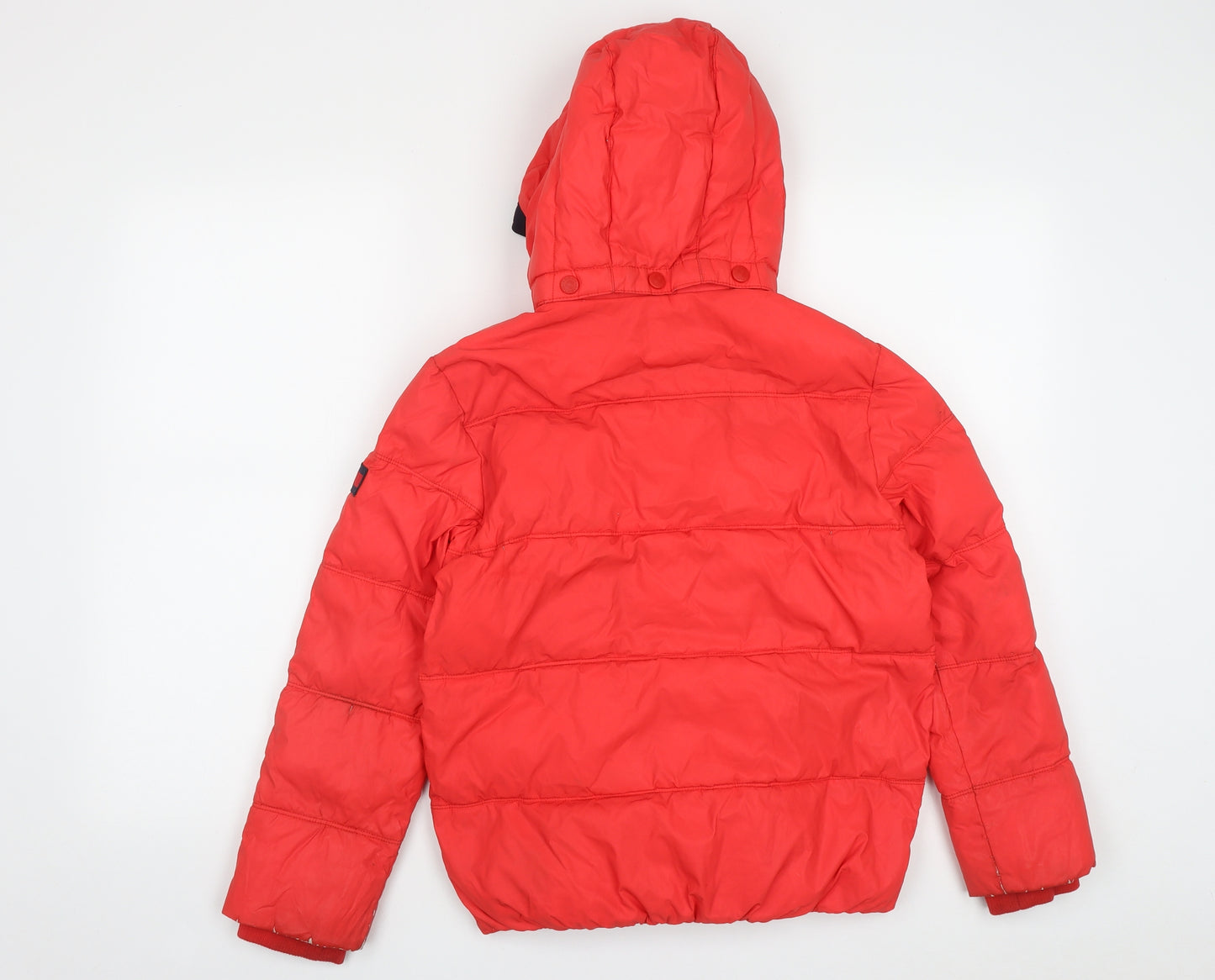 Tommy Hilfiger Boys Orange   Puffer Jacket Coat Size 10-11 Years  Zip