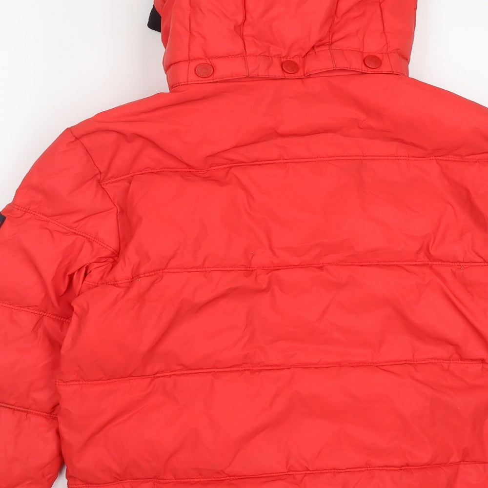 Tommy Hilfiger Boys Orange   Puffer Jacket Coat Size 10-11 Years  Zip