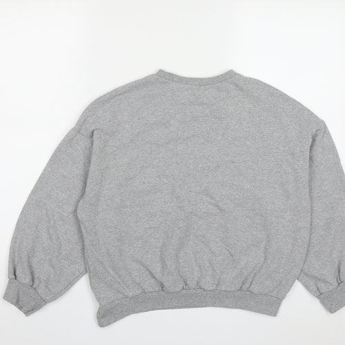 Nasty Gal Womens Grey  Cotton Pullover Sweatshirt Size 4