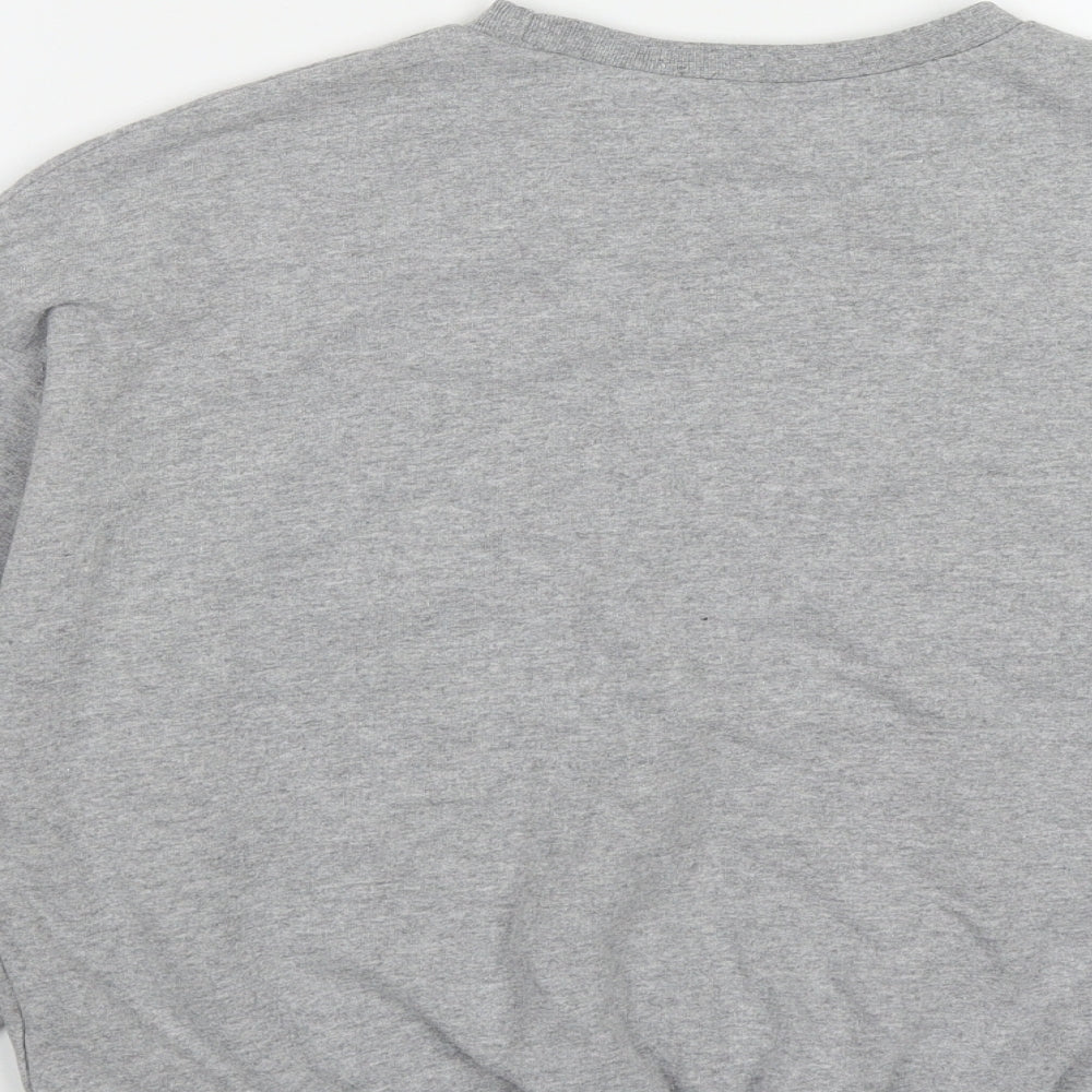 Nasty Gal Womens Grey  Cotton Pullover Sweatshirt Size 4