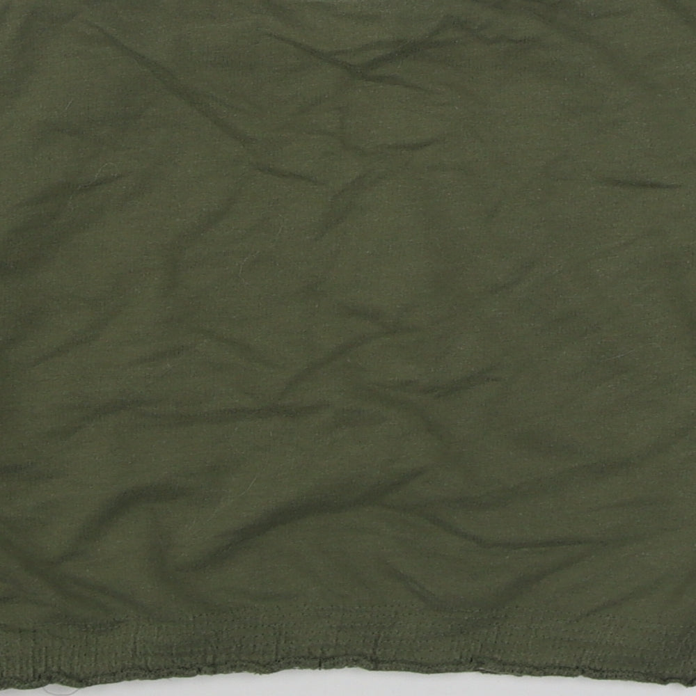 H&M Girls Green  Cotton Pullover Sweatshirt Size 9-10 Years  Pullover