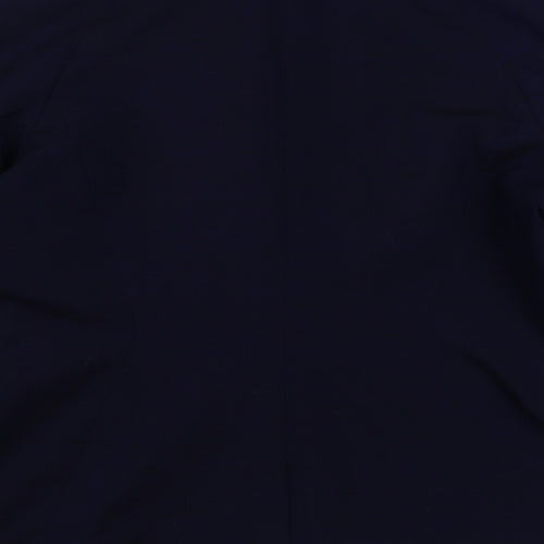 Preworn Womens Blue  Polyester Jacket Blazer Size 22