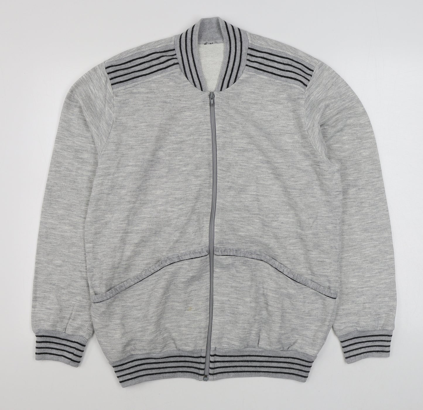 St Michael Mens Grey   Varsity Jacket Jacket Size L  Zip